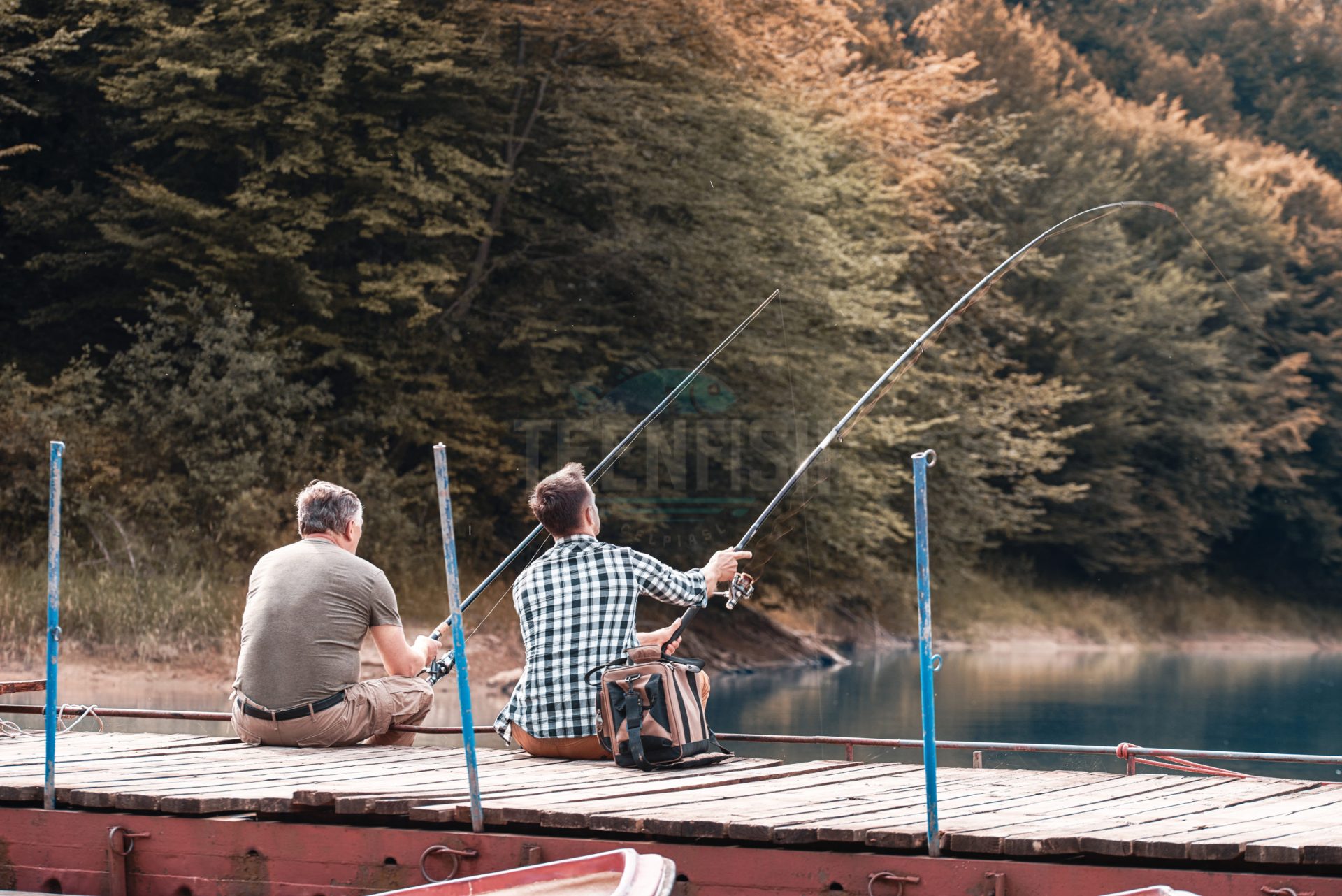 Men waiting for a bite