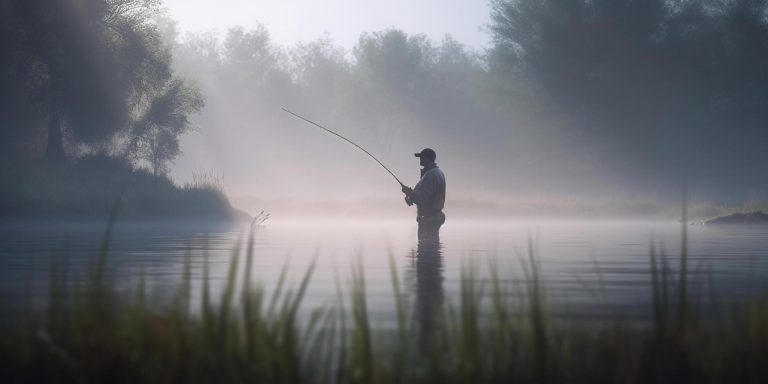California angler fishing at dawn